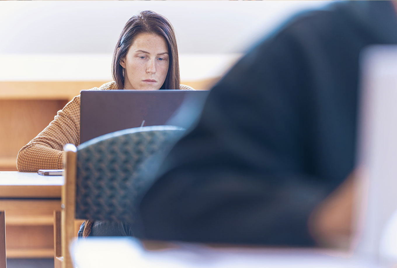 KVCC Student at computer