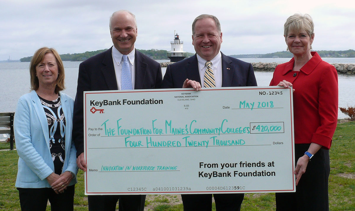 KeyBank presents donation to The Foundation