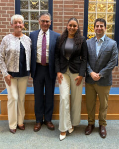 Photo: (l to r) KVCC President Karen Normandin, MCCS President David Daigler, MCCS Student Trustee Jasmine Sanders, MCCS BOT Chair Peter DelGreco.