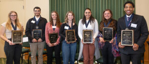 (l to r) Kendall Wood-Coffin (WCCC), Joshua Scheff (NMCC), Eleanora Haines (EMCC), Kamryn “Kamy” (SMCC), Jasmine Sanders (KVCC), Casey Rand (YCCC), Kelson Custodio (CMCC)